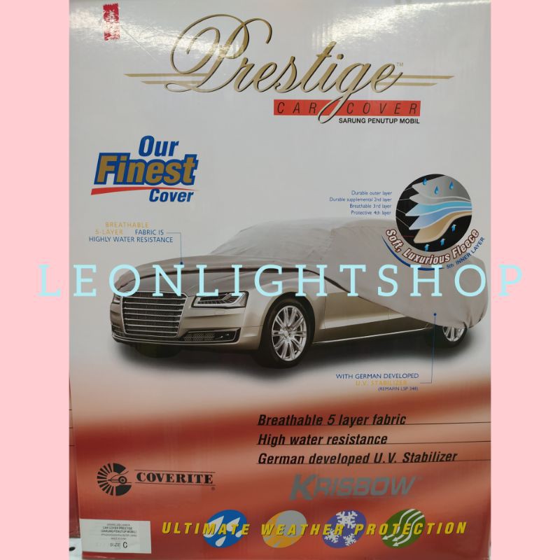 KRISBOW PRESTIGE CAR COVER/ACE SARUNG MOBIL SEDAN TYPE-C SUBARU,VIOS,CITY,BALENO,MAZDA2,CIVIC,LANCER