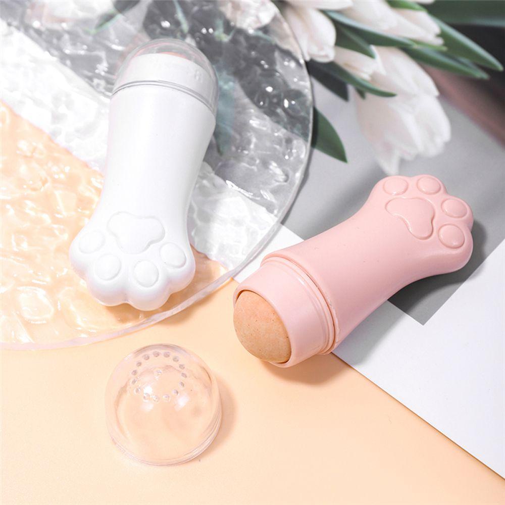 Mxbeauty Batu Vulkanik Facial Roller Portable Cakar Kucing Pembersih Penghilang Noda Wajah Alat Perawatan Kulit Wajah Kontrol Minyak T-zone Cleaning Stick Ball