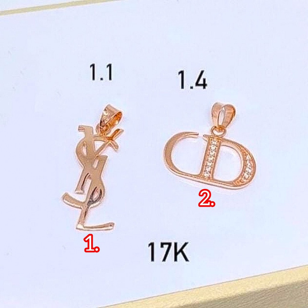 Anting liontin anak dan dewasa emas asli kadar 700 16k 750 17k like merk branded diorr permata YSL giwang kerabu duduk paku tusuk stud ringan 1 gram gr g tanpa mata gold rosegold