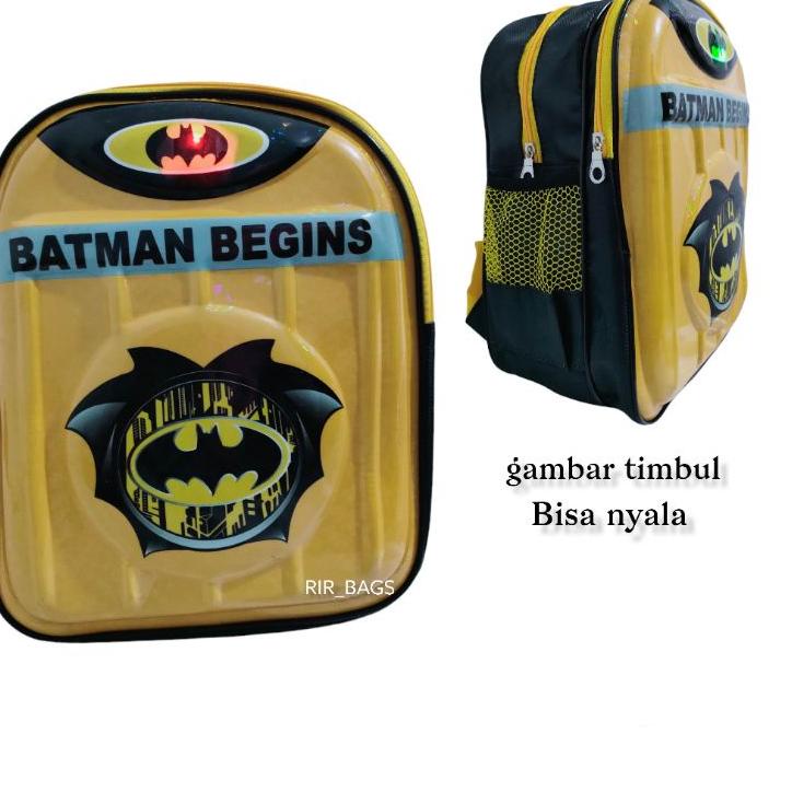 Model Baru.. Tas sekolah anak bantman TK/Tas Batman TK LED/Tas anak Batman LED/Tas anak karakter Bat