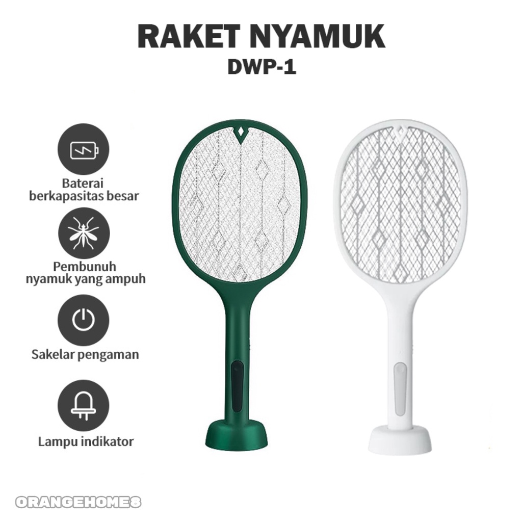 Raket nyamuk insect killer 2 ini 1 canggih efektif Rak Nyamuk Listrik ORANGEHOME8