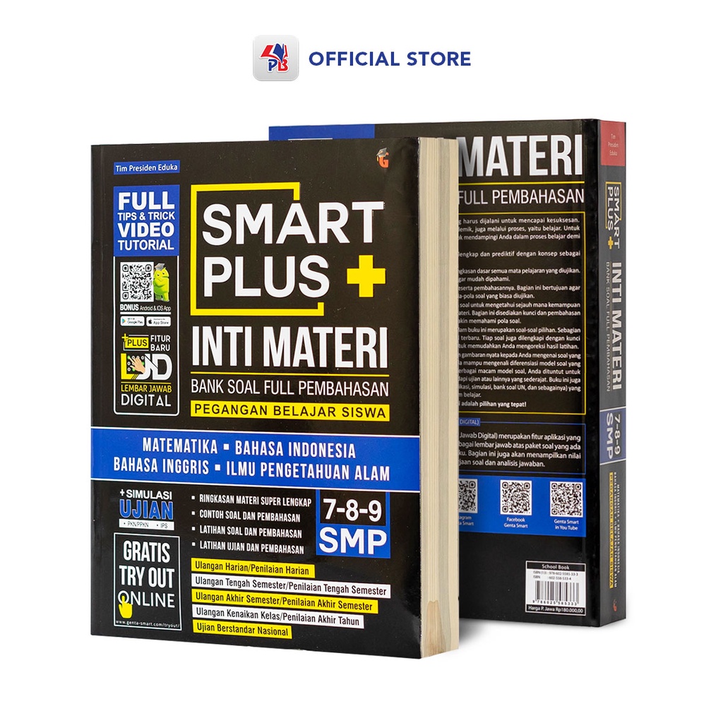 Buku Latihan Soal SMP Kelas 7 8 9 Latihan Smart Plus Inti Materi SMP 7 8 9 Matematika Bahasa Indonesia Inggris IPA Soal Pembahasan-1
