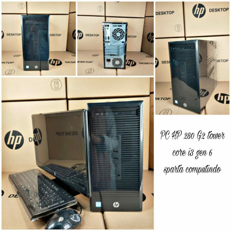 Paketan PC HP 280 G2 Tower Core i3 Ram 4GB HDD 1 TB  LCD 19 in wide Second Berkualitas