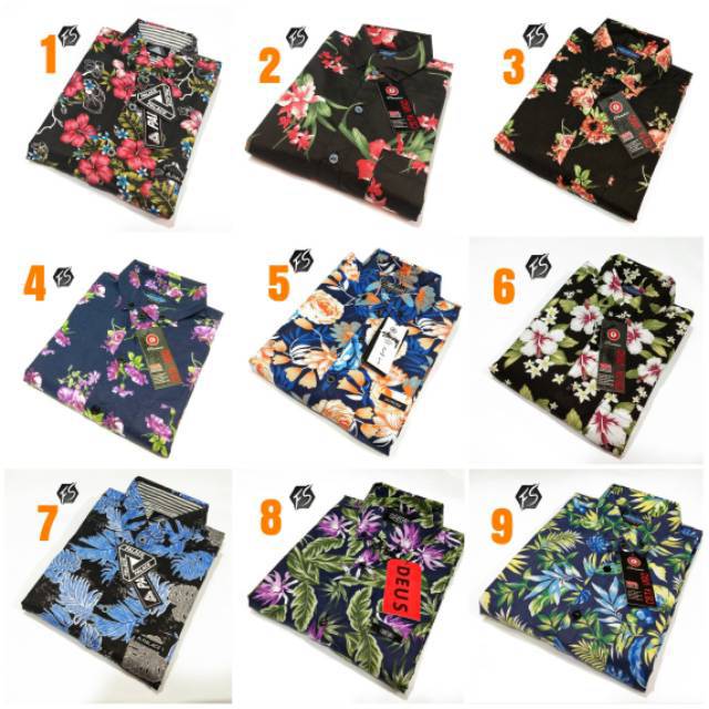 Kemeja Motif Bunga Bunga Pria | Wanita Termurah
