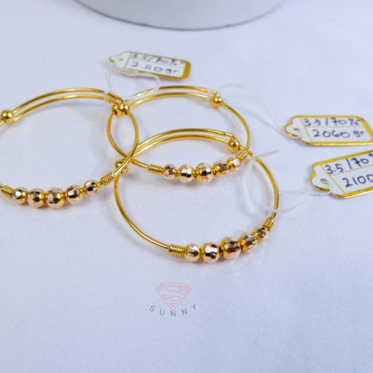 Harga Bersahabat.. GELANG BAYI SERUT EMAS 300%700%