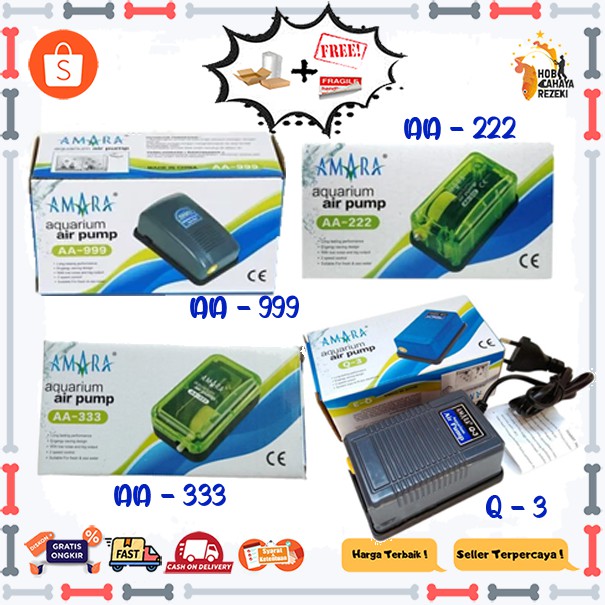 PAKET LENGKAP AMARA AERATOR 1 Lubang Pompa Udara Pompa Udara / Air Pump / Aerator Aquarium