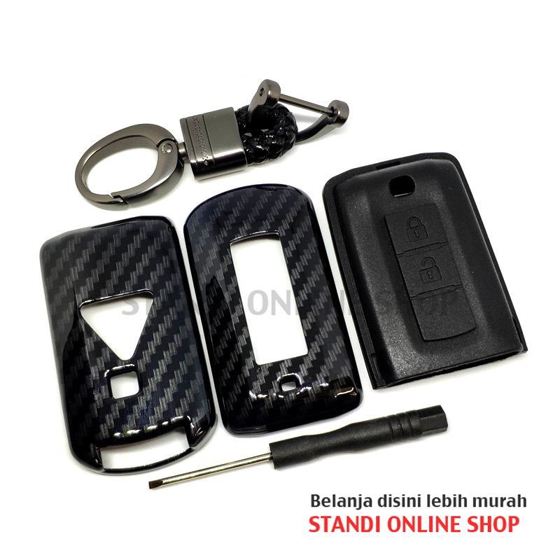 Cover Smartkey Sarung Kunci Mitsubishi Xpander Ultimate Carbon Hitam