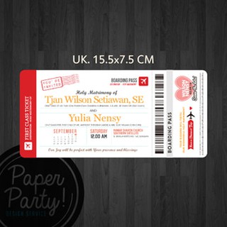 Undangan Pernikahan Wedding Invitation Boarding Pass