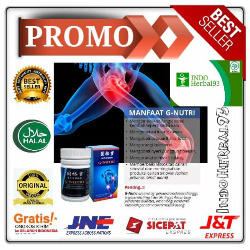 G NUTRI - GNUTRI - G-NUTRI OBAT TULANG DAN SENDI ORIGINAL HERBAL