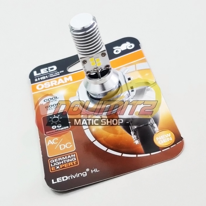 Bohlam Lampu Depan OSRAM LED H4 HS1 Vespa Sprint Primavera Vixion R15