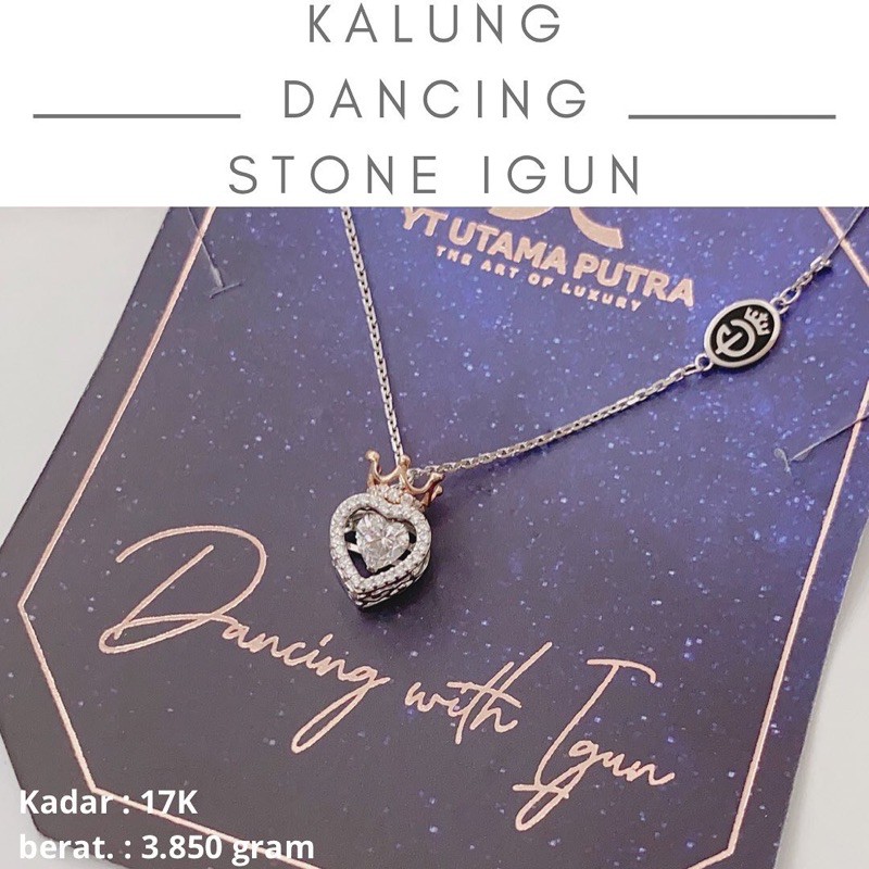 Kalung Dancing Stone with Igun Crown Mahkota YT 3.950 Gr DS Crown