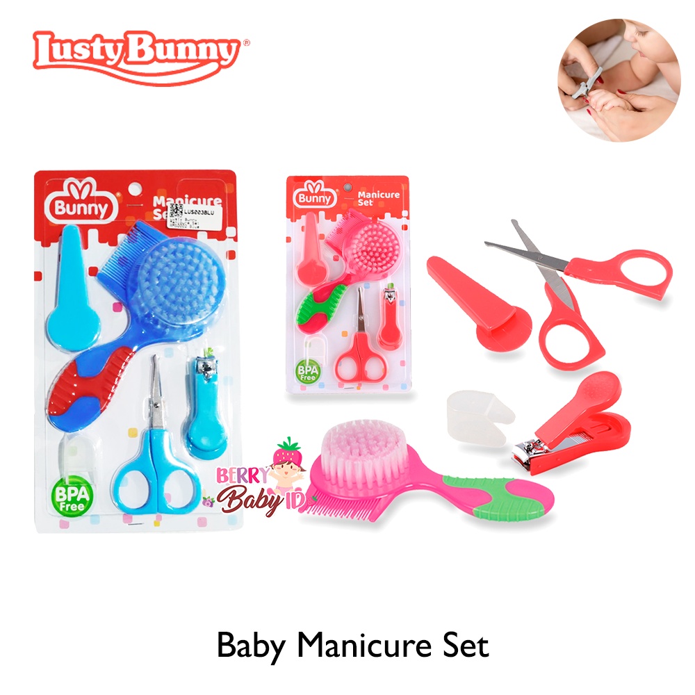 Lusty Bunny Manicure Set Paket Gunting Kuku Sikat Bayi Berry Mart