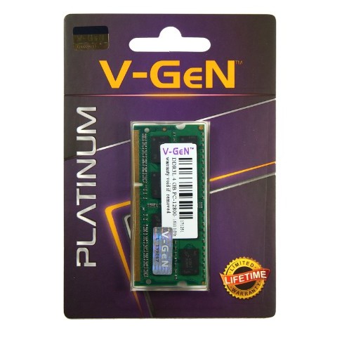 Ram Laptop Sodimm V-Gen Platinum DDR3 2GB, 4GB, 8GB 10600/12800 Ram untuk Laptop / Notebook V Gen Genuine Garansi LifeTime Resmi VGen