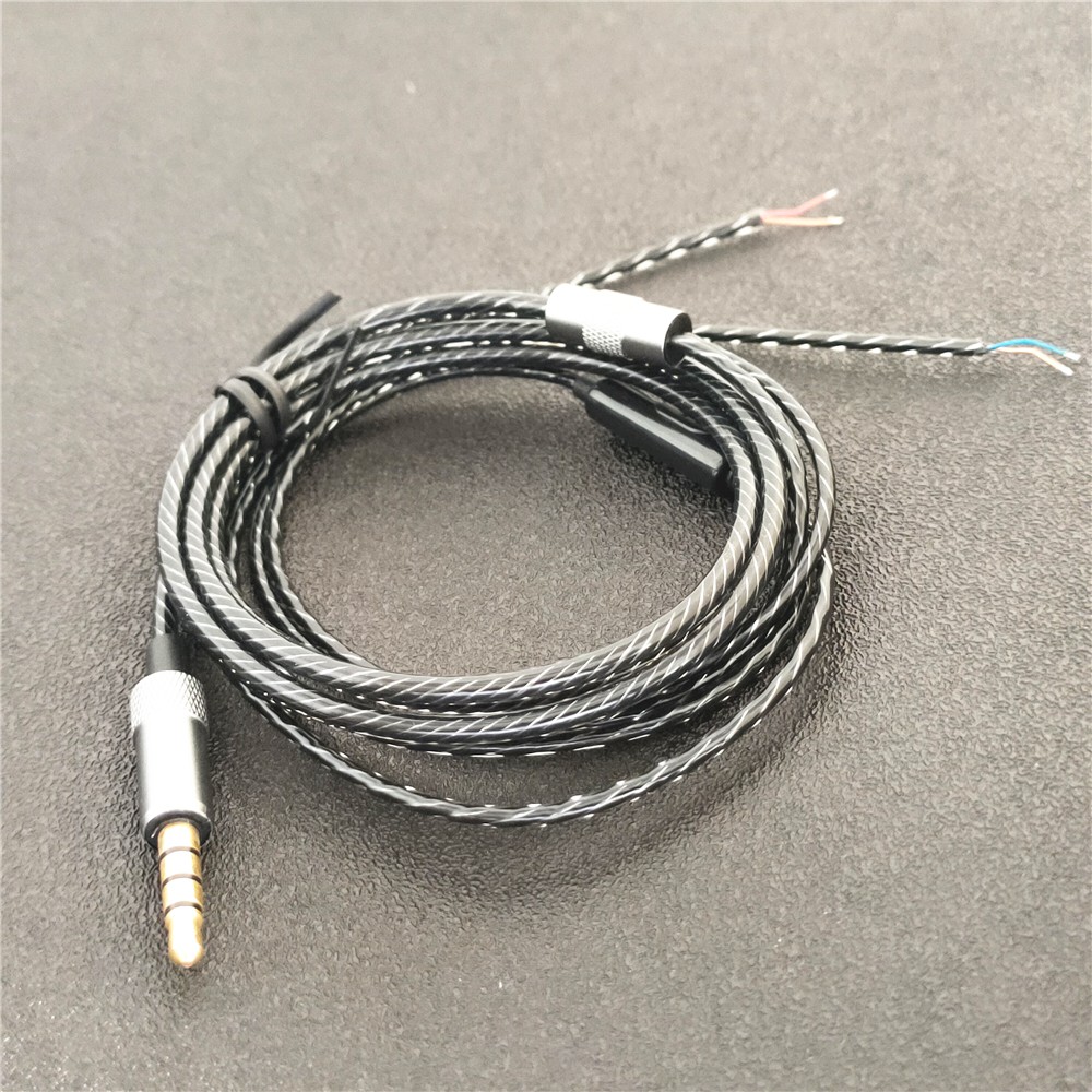 DIY Earphone cable repair OFC oxygen free copper Upgrade Cable with Microphone