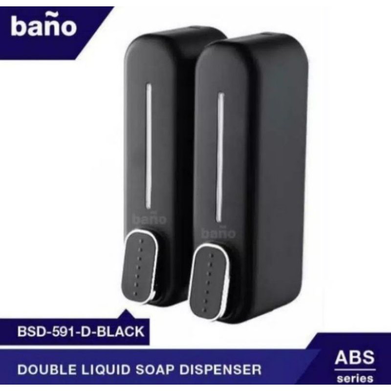 Soap dispenser double black / tempat sabun cair double hitam