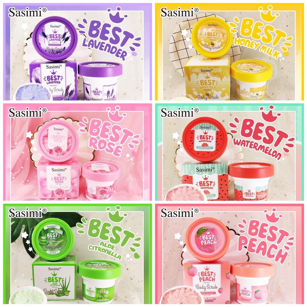 COD- Body Scrub Sasimi Lulur Whitening 200 ML / Grosir Kosmetik / Starkosmet