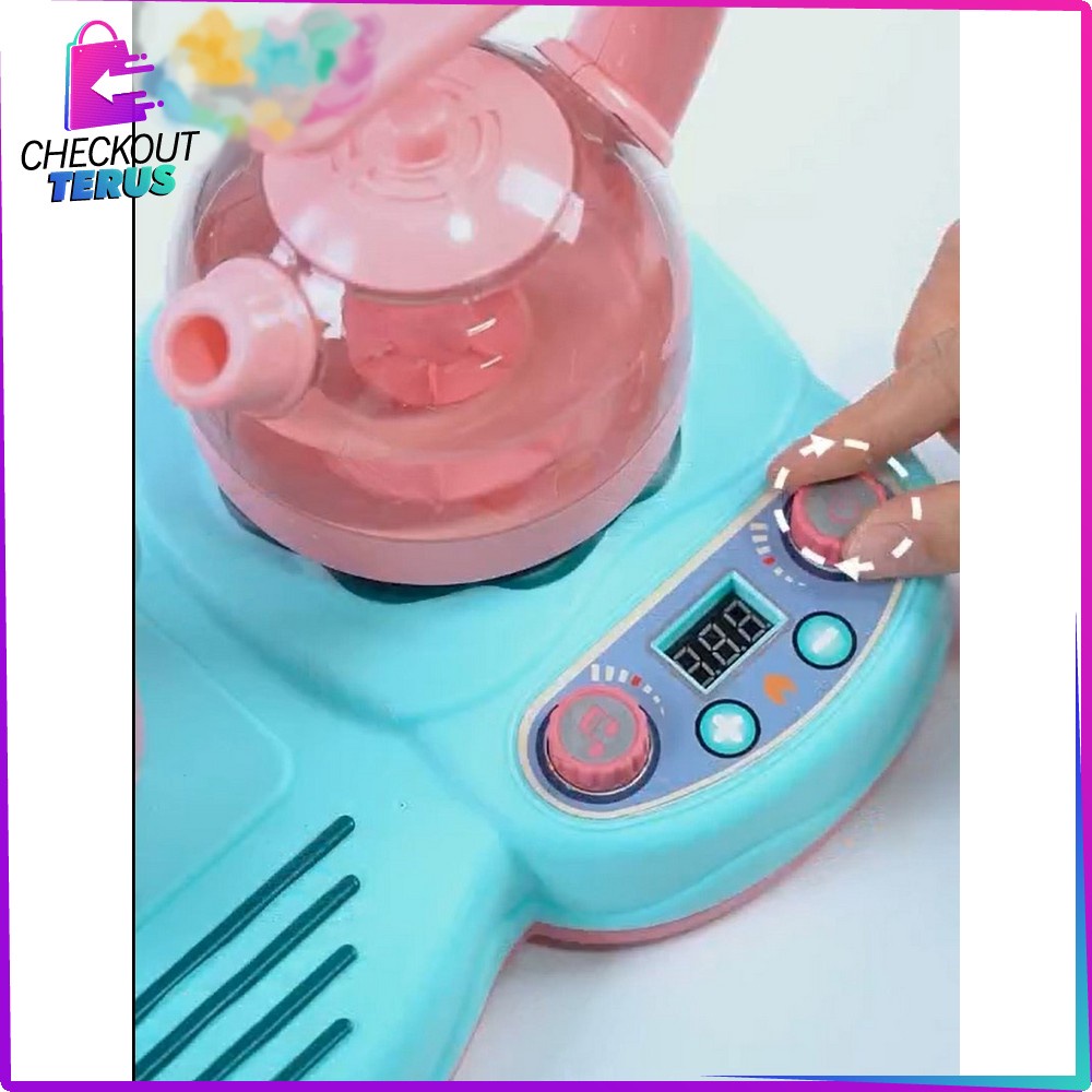 CT M149 M151 Mainan Kitchen Set Anak Perempuan Kompor Elektronik BISA GERAK Peralatan Rumah Tangga Mainan Masak Masakan Anak