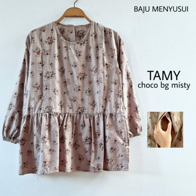 MAMIGAYA Baju Menyusui TAMY Blouse Menyusui Formal  Lengan Panjang