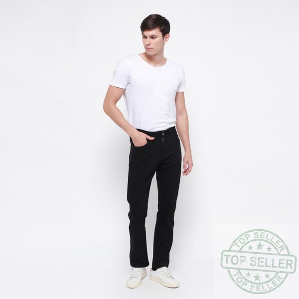(Celana Murah) Edwin Celana Jeans Milan-018 Regular Fit Pria Panjang Black - Hitam, 32 |DXT