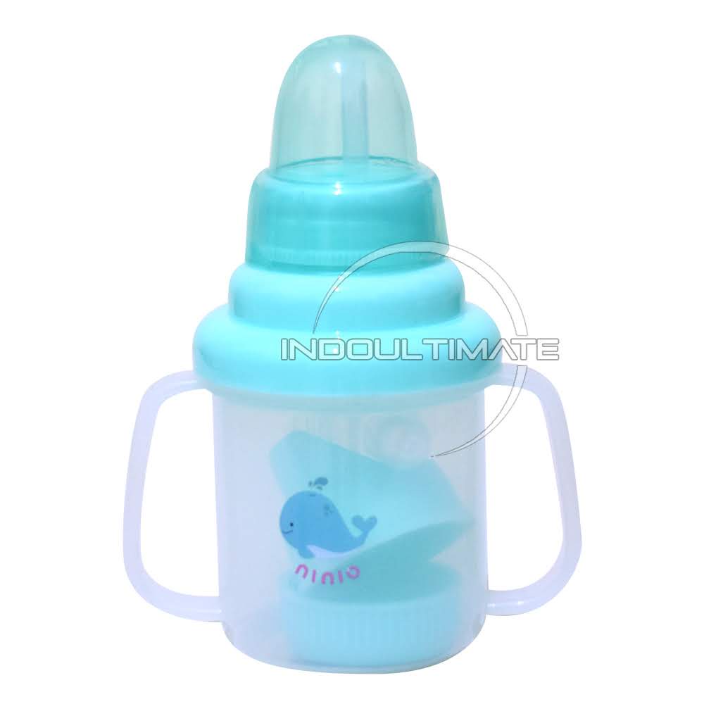 3in1 Training Cup Botol Susu Anak Bayi NINIO Karakter Lucu Baru Lahir BTL-08 Botol Bayi Belajar Minum Sedotan Karakter Anti Tumpah Bayi