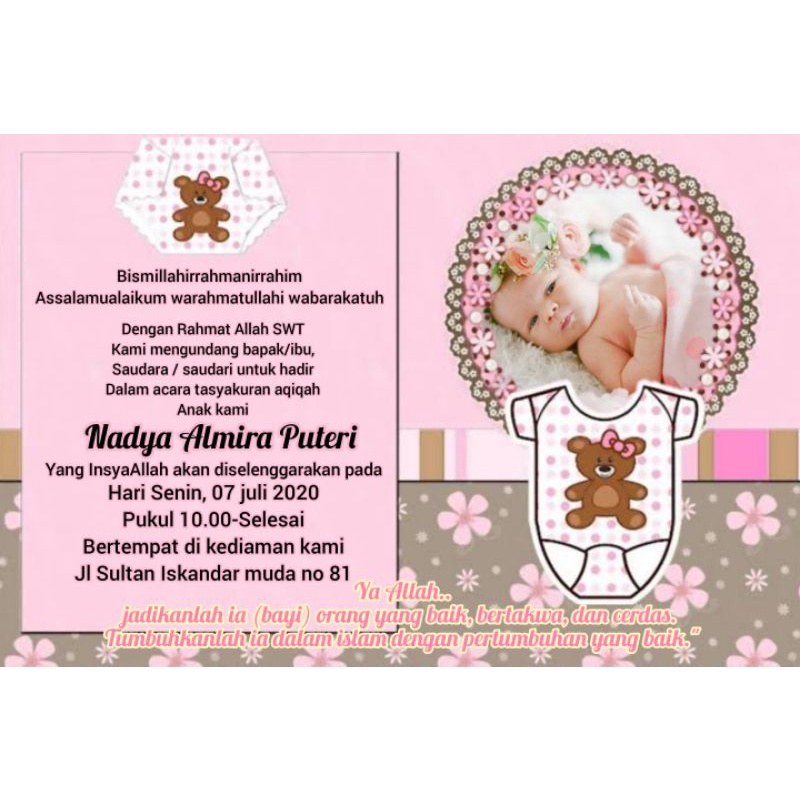 Jual undangan aqiqah bentuk foto (file) Indonesia|Shopee Indonesia
