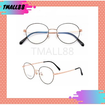 ♥TMALL88♥ Kacamata Baca Frame KM69 Anti Radiasi Metal Gaya Retro Untuk Pria / Wanita NO MINUS