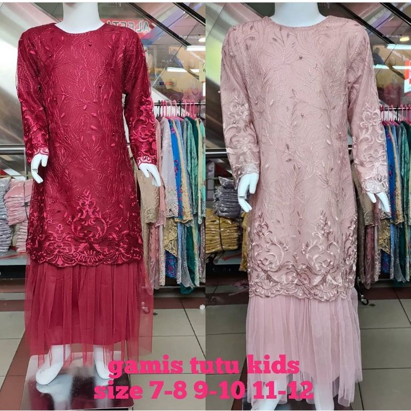 Gamis anak tulle bordir / gamis kartini / kebaya anak / gamis couple
