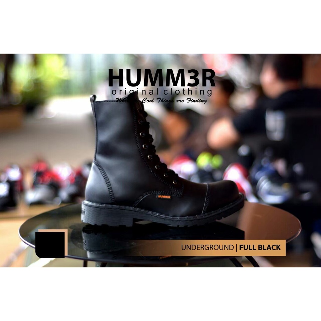 SEPATU BOOT TINGGI 9 HOLE BIG SIZE JUMBO UKURAN BESAR 45 46 47 48 49 50 51 52  HUMM3R UNDERGROUND BO