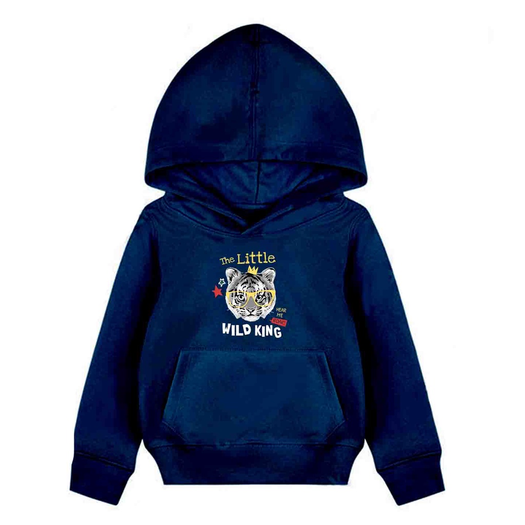 Hoodie Anak Wild King Sweater Pakaian Fleece Anak M - XL