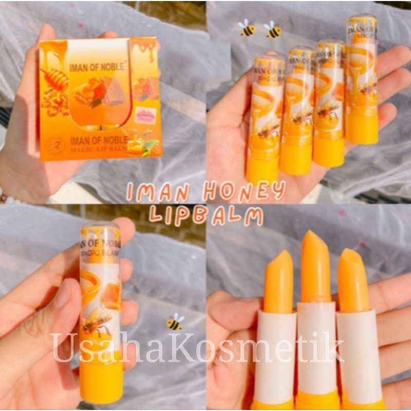 PROMO PERBOX ISI 12PCS LIP BALM IMAN OF NOBLE COLOR CHANGING HARUM FRUIT NO.L-13 | LB-13