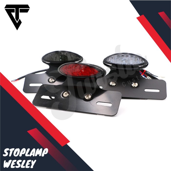 Stoplamp Lampu Rem Belakang LED Wesley Motor Universal W175 Benelli