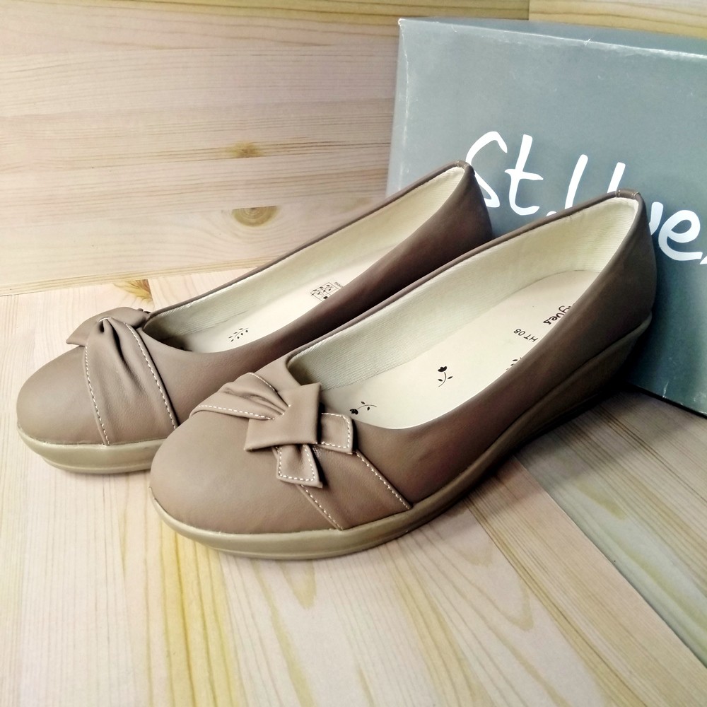 ST.Yves HT08MC Sepatu Slip On Wanita Cantik Casual Pita Khaki Original Matahari