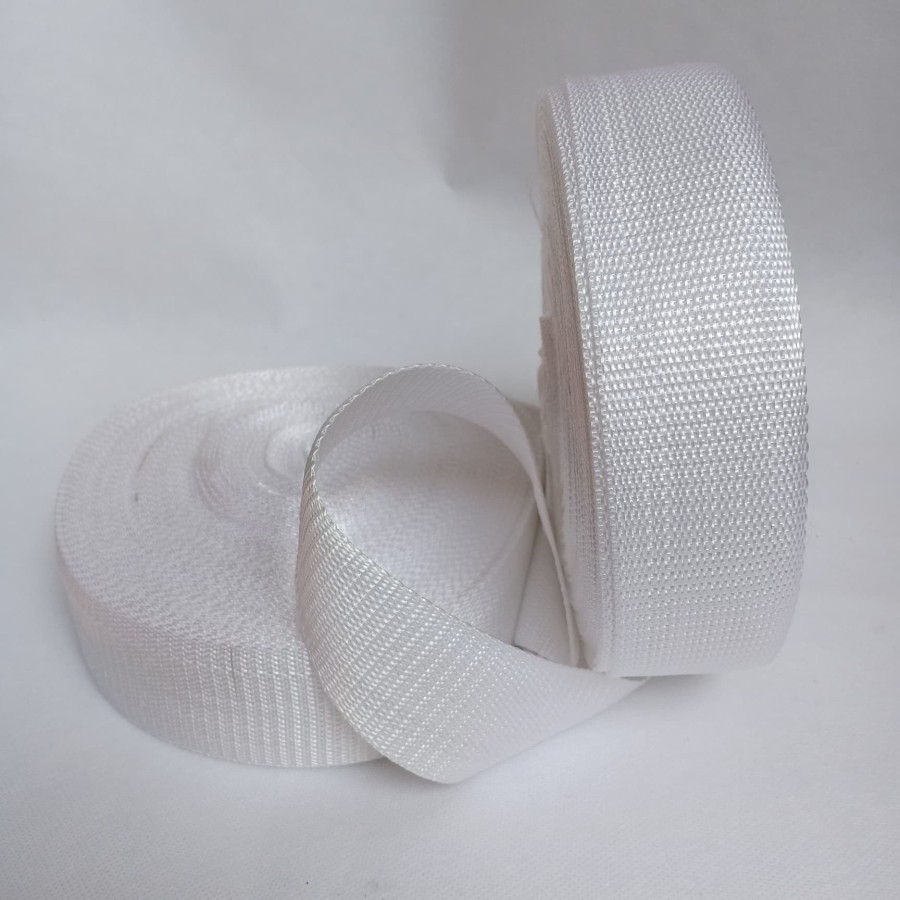 

Bisban putih / ROLL tali tas 3,8cm X 25 yard