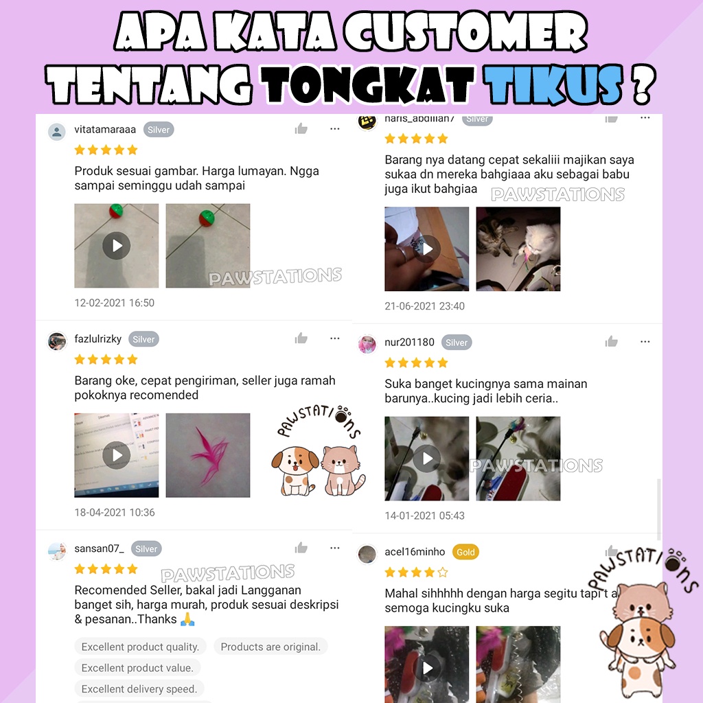 Tongkat Tikus Bulu Mainan Anak Kucing Tongkat Berdiri Cat Teaser Toy