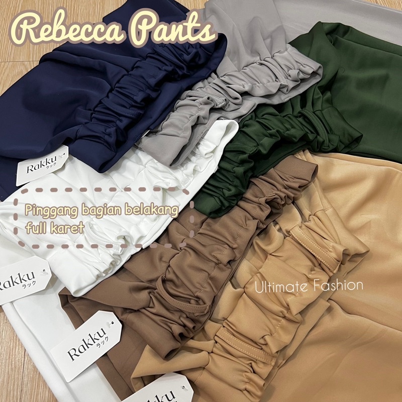 Rebecca Basic Cullote Pants - Celana Kulot Wanita Scuba Import Premium - Celana Panjang High Quality Korea Kekinian Terbaru  Rakku 872