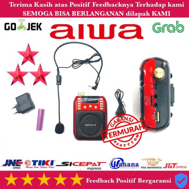 Speaker Aktif Multi Fungsi Megaphone AIWA Waitsband  new