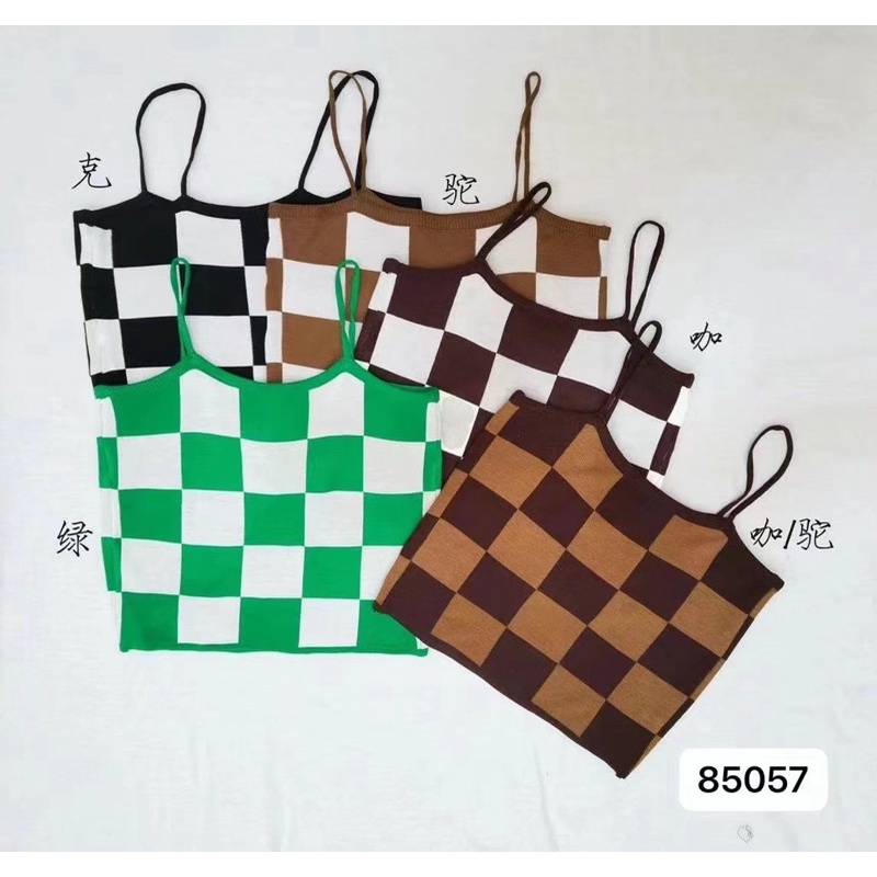 TANK BEBE DALAMAN TANKTOP CHECKER IMPORT WANITA MX975