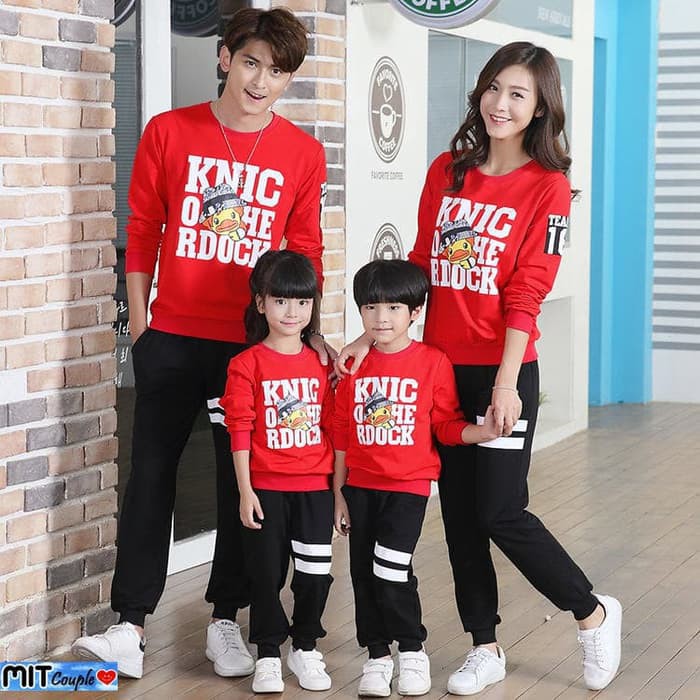 COUPLE KELUARGA FAMILY LP DUCK 2 ANAK KAOS COUPLE BAJU PASANGAN CEWEK COWOK SEPASANG