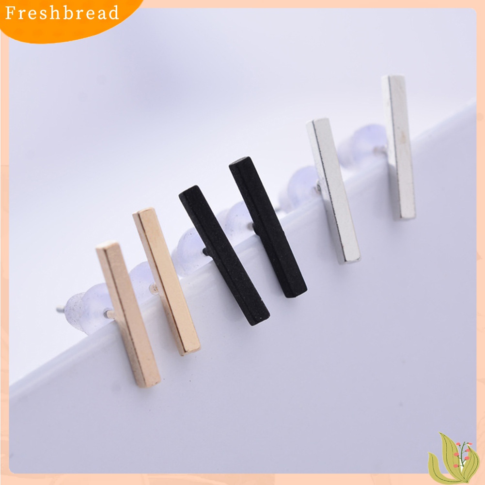 [TERLARIS]Women Men Fashion T Bar Alloy Ear Stud Earrings Party Jewelry Birthday Gift