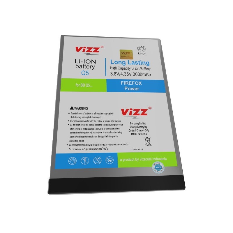 Vizz Double Power Battery Batre Baterai Vizz Blackberry BB Q5