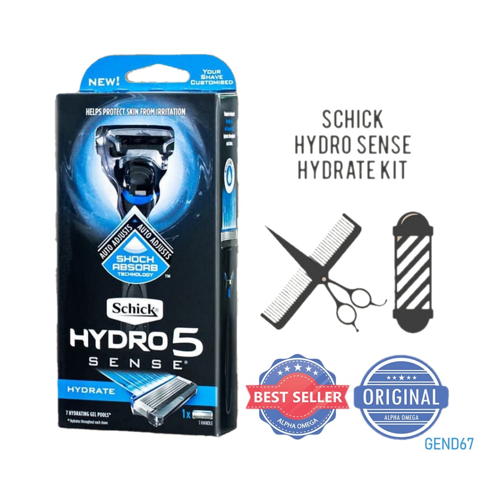 GEND67 SCHICK HYDRO SENSE HYDRATE KIT - PISAU CUKUR GROOMING PRIA