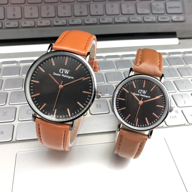 COD✅ Jam tangan couple kulit pria wanita jam polos fashion mural s1020