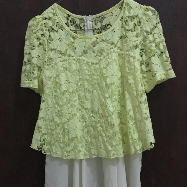 

PRELOVED_Blouse Brukat Kuning Stabilo