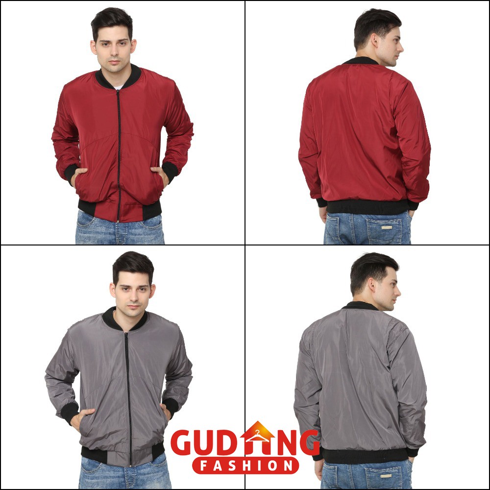 Jaket Parasut Outdoor Pria Kerah Baseball Banyak Pilihan Warna - JAK (COMB)