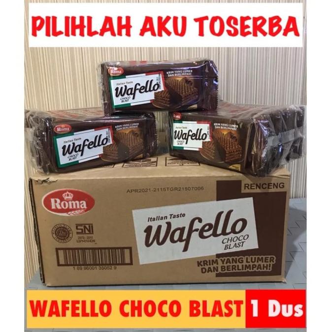 

Big Sale Roma Wafello Choco Blast 21 gr - ( HARGA 1 DUS ISI 8 RENCENG ) Big Sale