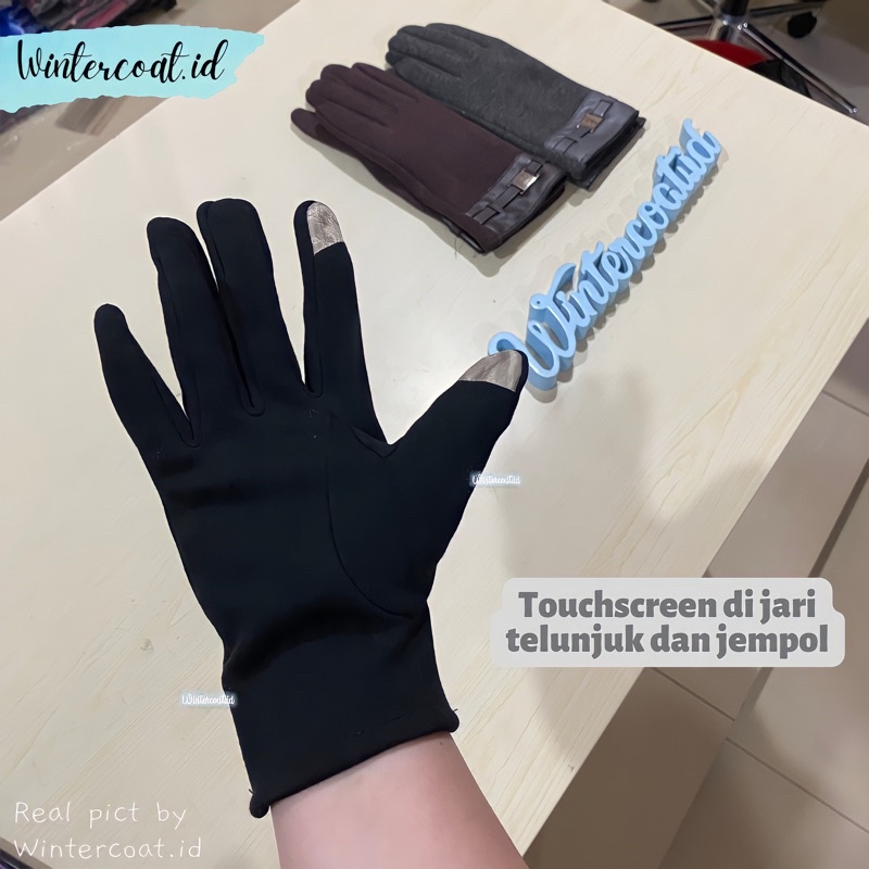 READY INDONESIA Sarung Tangan pria cowok musim dingin Winter gloves for men touchscreen hangat