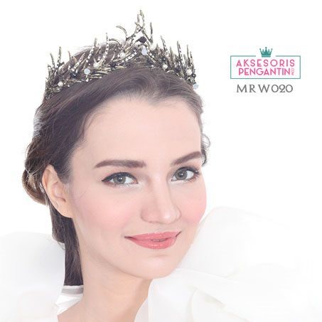 [BISA COD] AKSESORIS PENGANTIN MAHKOTA BRIDAL HEADPIECE WEDDING MRW020