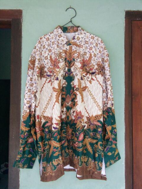 Hem Batik Panjang Bunga(busana Pria,fashion Pria,remaja,baju Kerja,batik,sogan,songket,batik Solo)