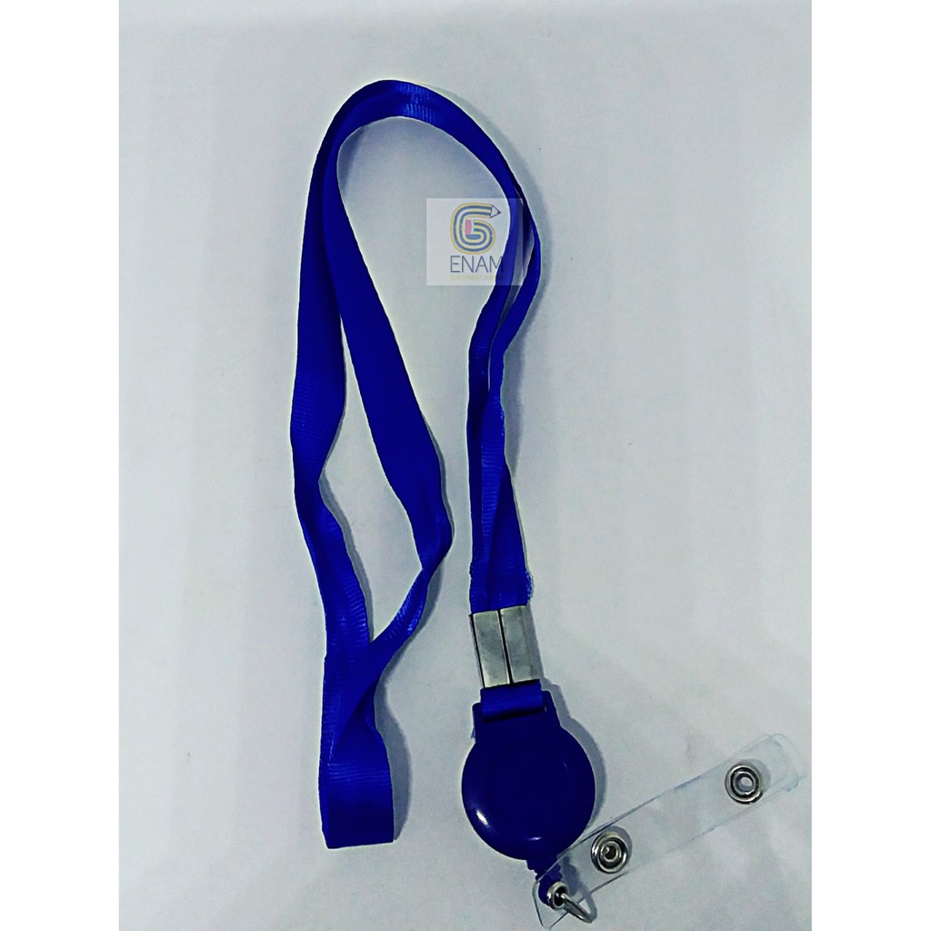 ( ECERAN ) Id Card Tali Name Tag Yoyo Besar Warna Biru