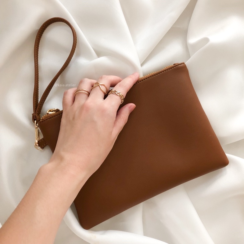MIKAIA - KYRA Leather Wristlet Clutch Pouch - Dompet Kulit Wanita